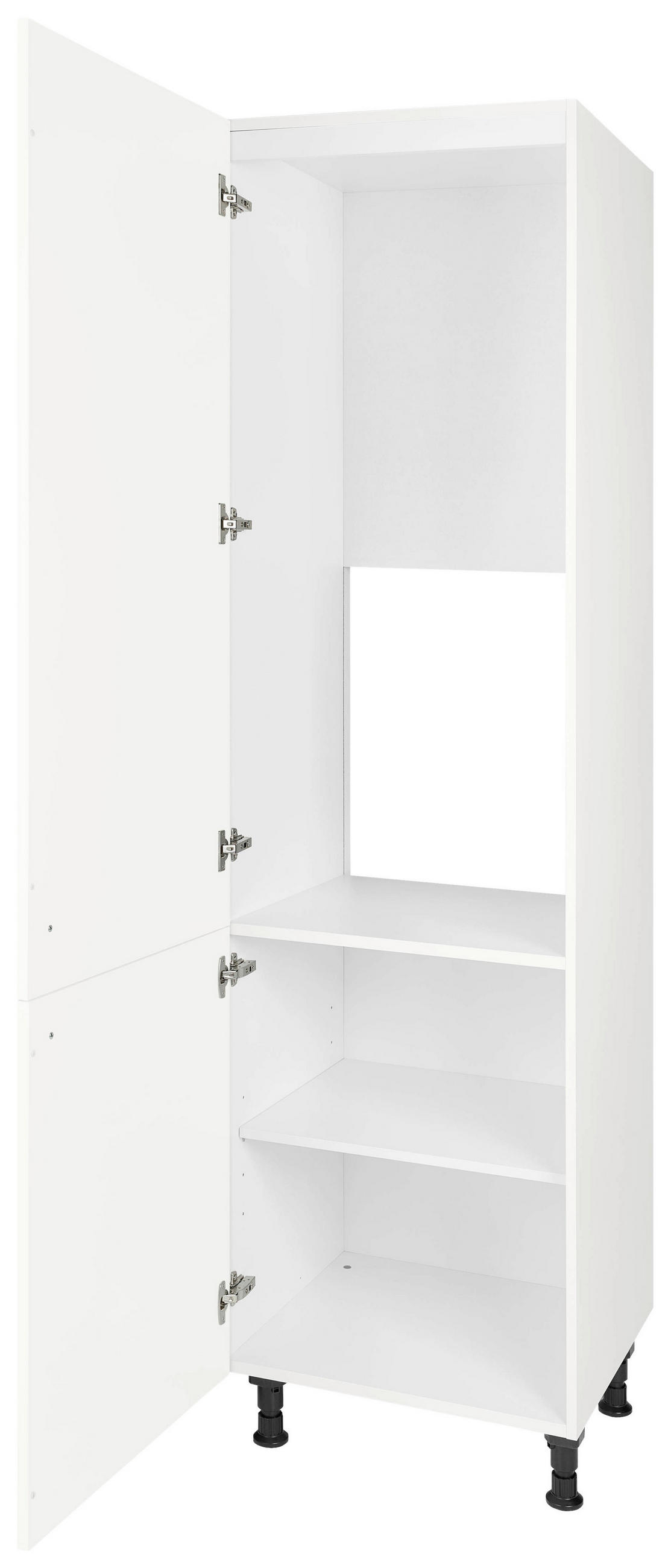 GERÄTEUMBAUSCHRANK 60/216,6/58 cm  in Weiß  - Schwarz/Weiß, MODERN, Holzwerkstoff/Metall (60/216,6/58cm) - Nobilia