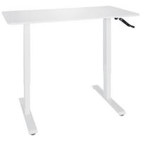 PISALNA MIZA kovina, leseni material bela  - bela, Moderno, kovina/leseni material (120/74/60cm) - MID.YOU