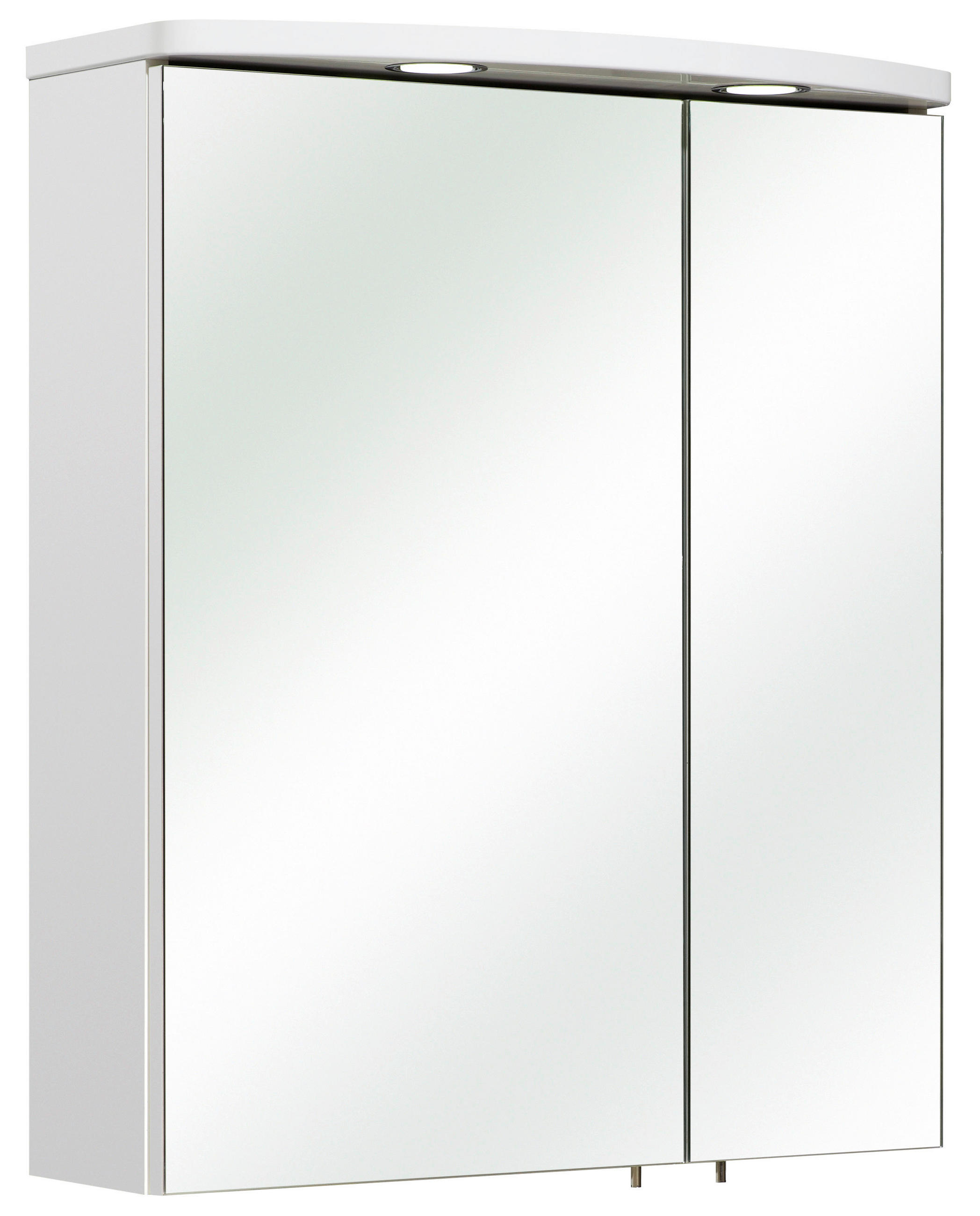 SPIEGELSCHRANK 60/73/18 cm  - Chromfarben/Weiß, MODERN, Glas/Holzwerkstoff (60/73/18cm) - Sadena