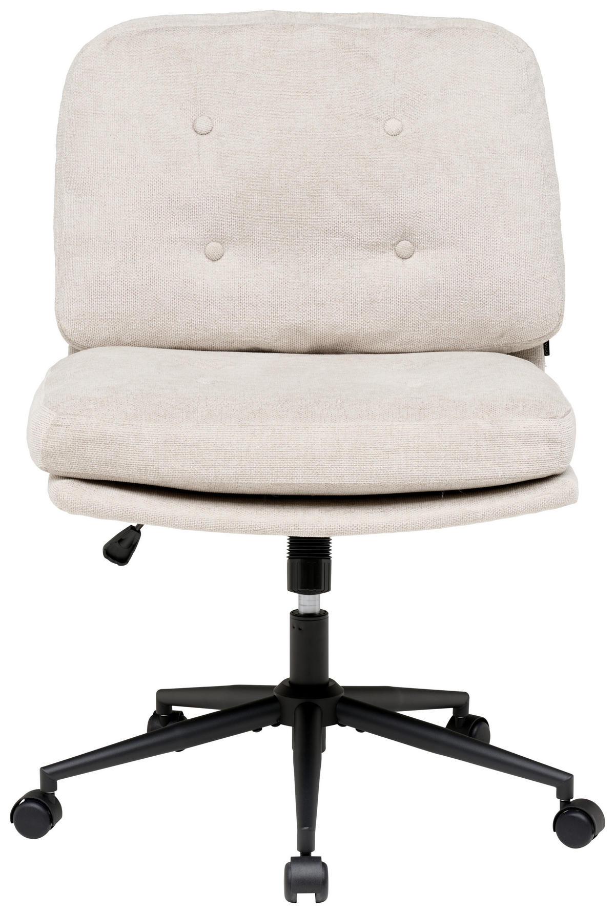 OTOČNÁ ŽIDLE, mikrovlákno, béžová - černá/béžová, Moderní, kov/dřevo (66/90/98/76cm) - MID.YOU