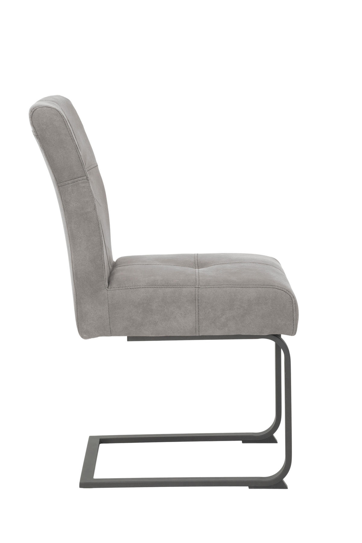 TISCHGRUPPE Mikrofaser Grau  - Grau, MODERN, Textil/Metall (120 - 160/76/80cm) - MID.YOU