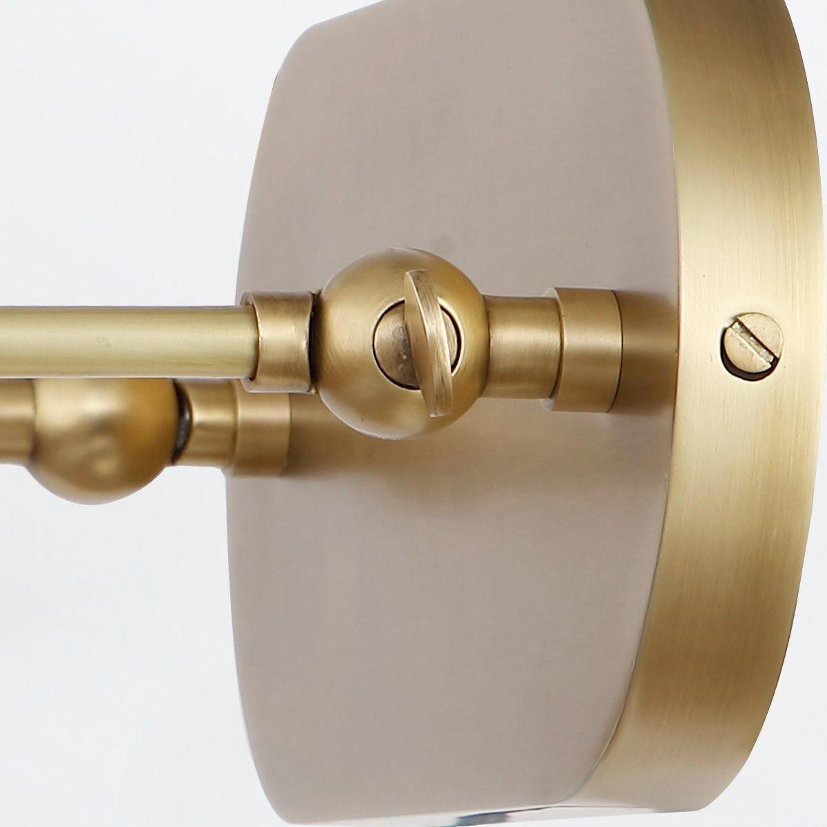 WANDLEUCHTE    - Messingfarben, KONVENTIONELL, Leder/Kunststoff (19,7/50,2/24,8cm) - Elstead Lighting