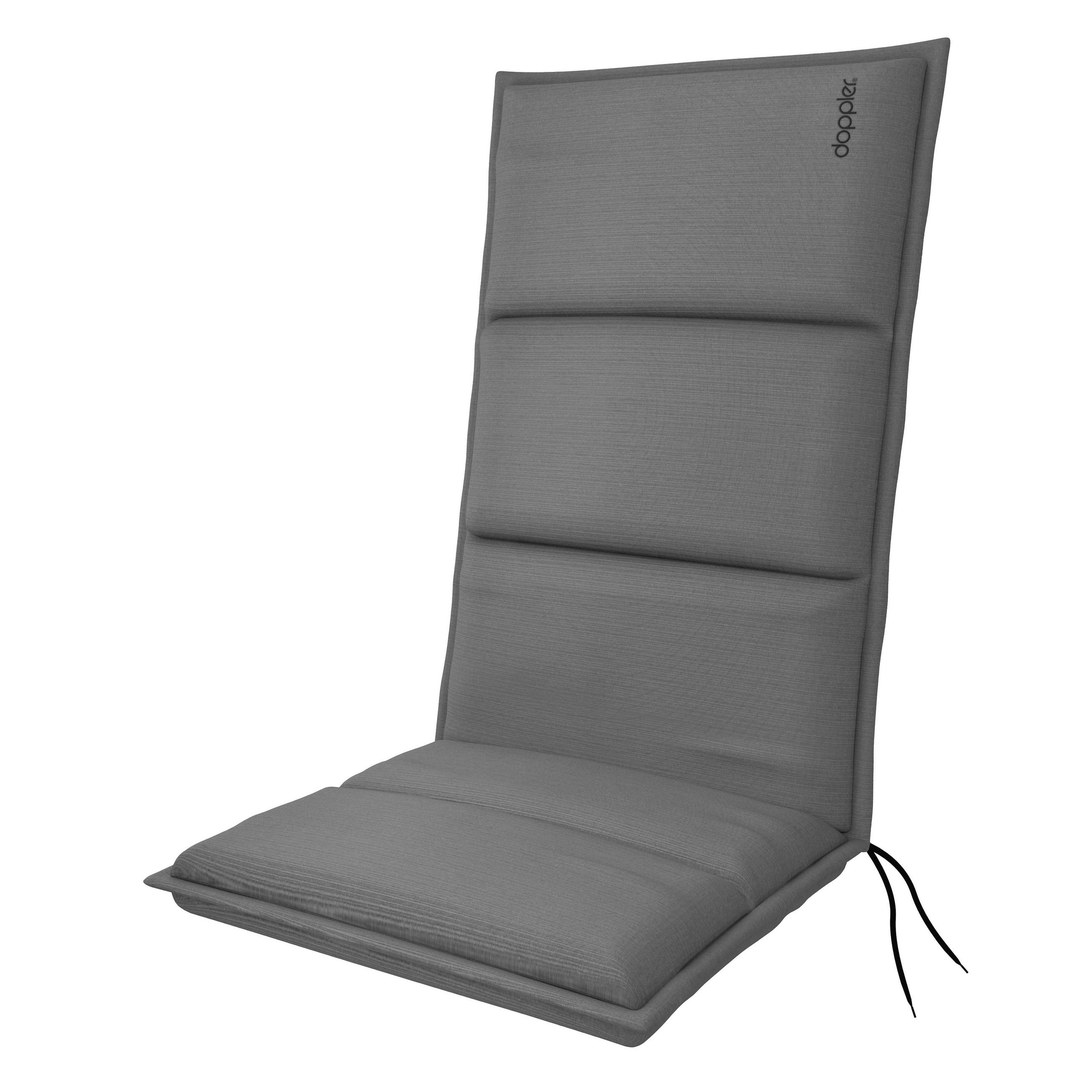 PODUŠKA NA KRESLO, 119/48/6 cm - sivá, Basics, textil (119/48/6cm) - Doppler