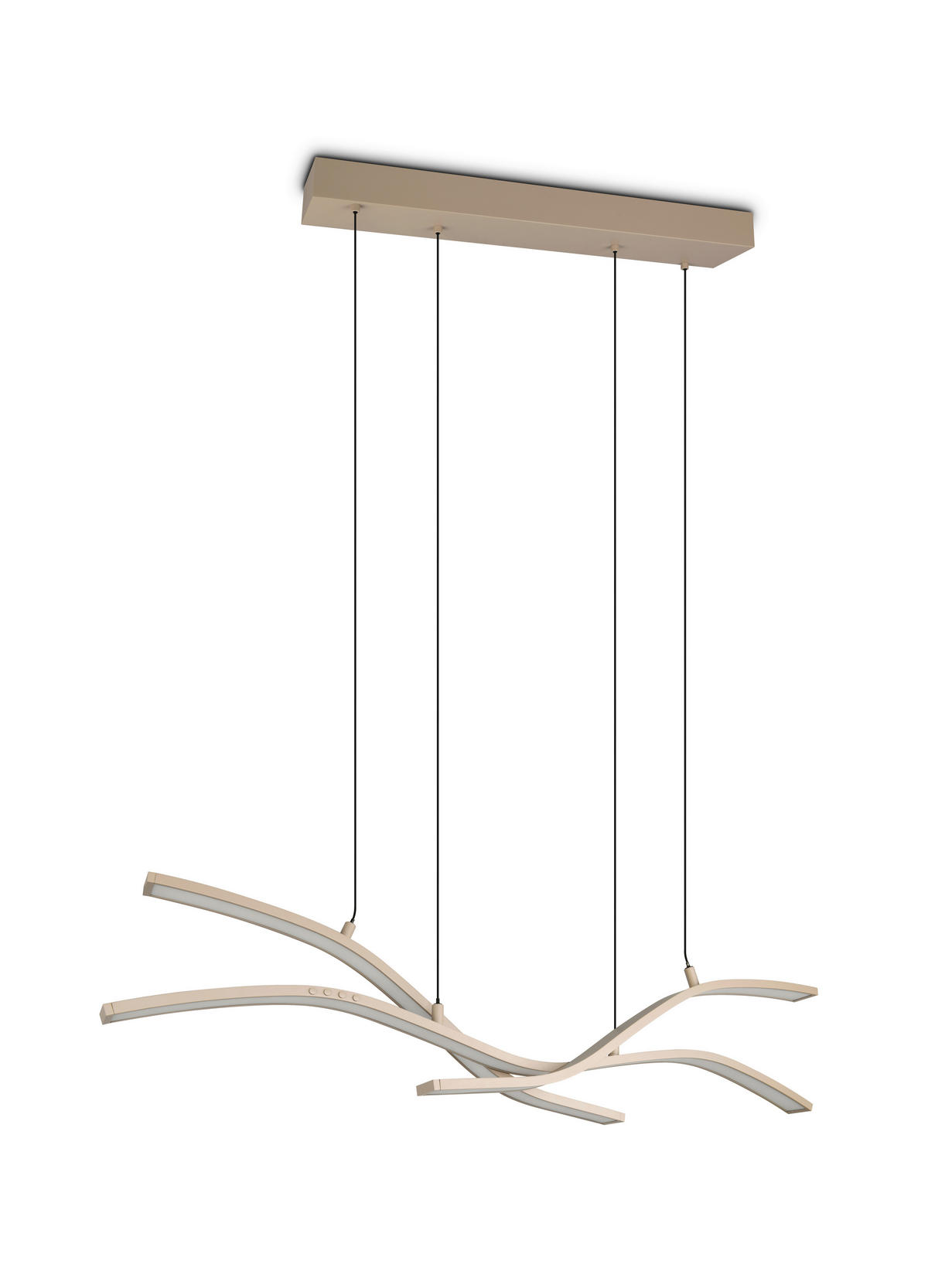 LED-HÄNGELEUCHTE Spider 130/13,8/170 cm   - Beige/Grau, Design, Metall (130/13,8/170cm) - Trio Leuchten