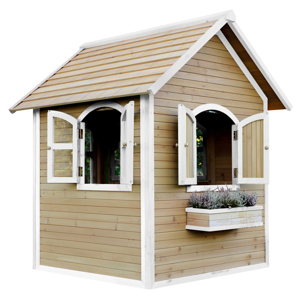 SPIELHAUS 137/175/151 cm SPIELHAUS JULIA  - Braun/Weiß, Basics (137/175/151cm) - Ambia Garden