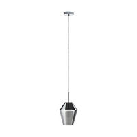 HÄNGLAMPA Murmillo 17/150 cm  - kromfärg/svart, Design, metall/glas (17/150cm) - Eglo