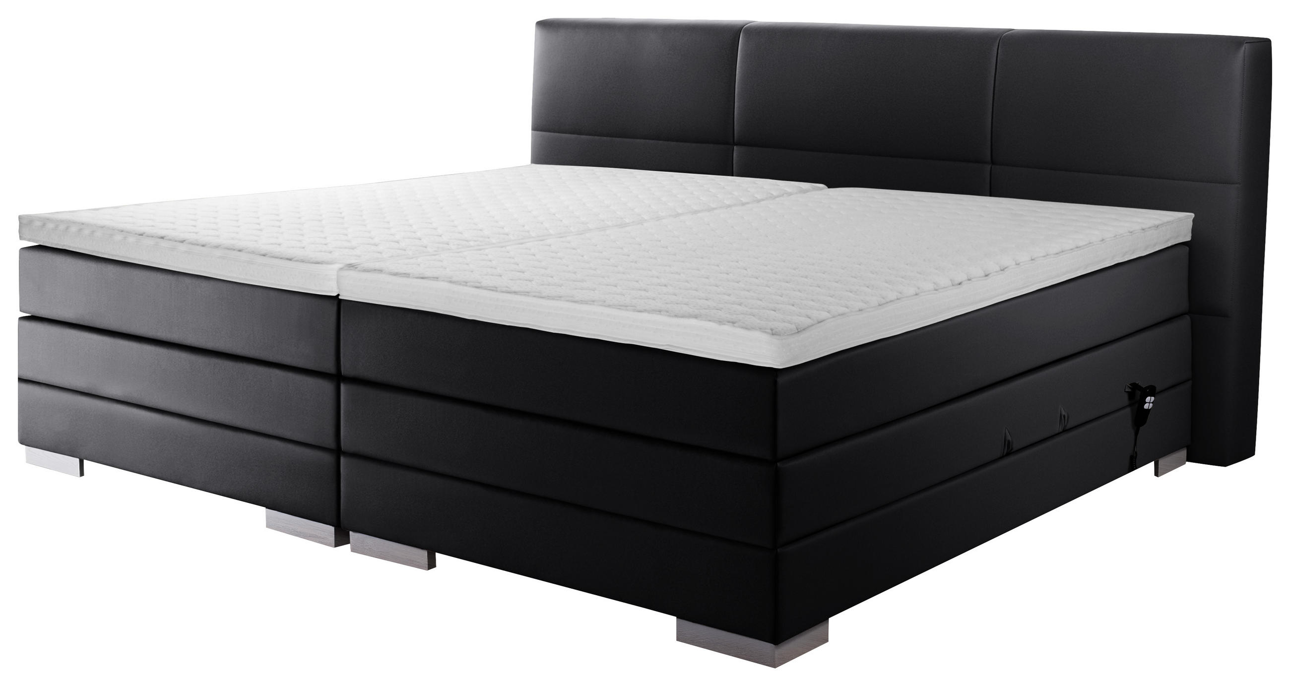 Boxspringbett 'prinz' H3 200/200 cm in Schwarz