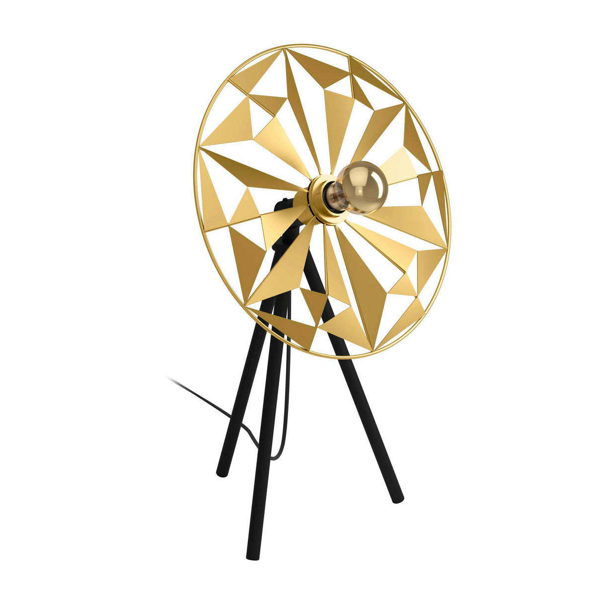 TISCHLEUCHTE 37/27/57,5 cm   - Goldfarben/Schwarz, Design, Metall (37/27/57,5cm) - Eglo