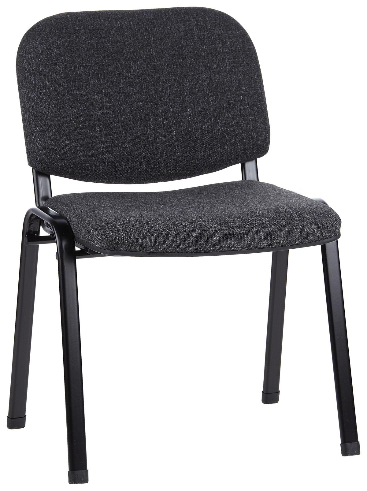 BESÖKSSTOL  i flatväv antracit, svart  - svart/antracit, Basics, metall/textil (58/84/41cm) - MID.YOU