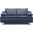 SCHLAFSOFA in Webstoff Blau  - Chromfarben/Blau, Design, Textil/Metall (194/96/86cm) - Novel