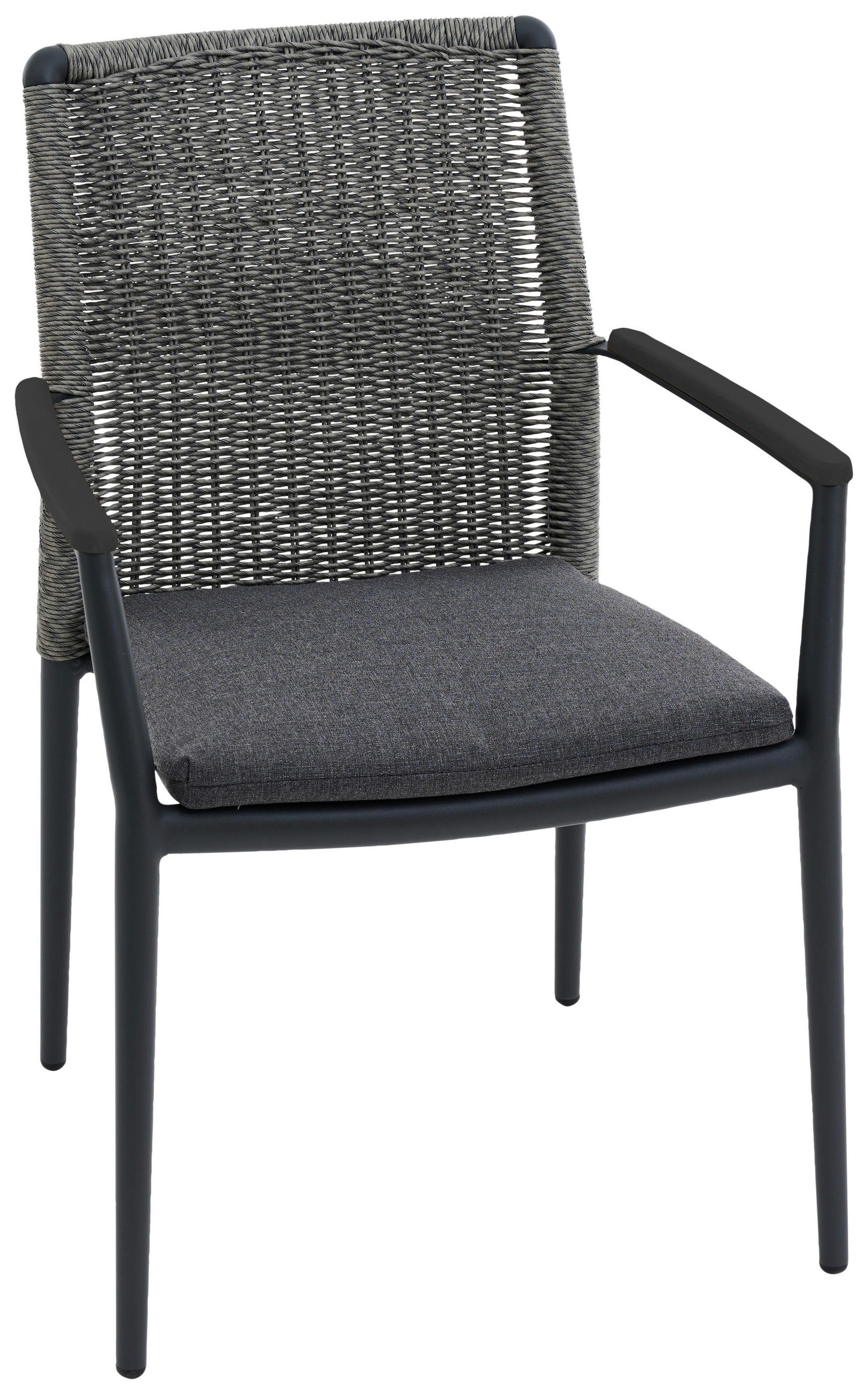 STAPELSESSEL Aluminium Grau  - Anthrazit/Grau, Design, Kunststoff/Textil (56,5/84/62cm) - Siena Garden