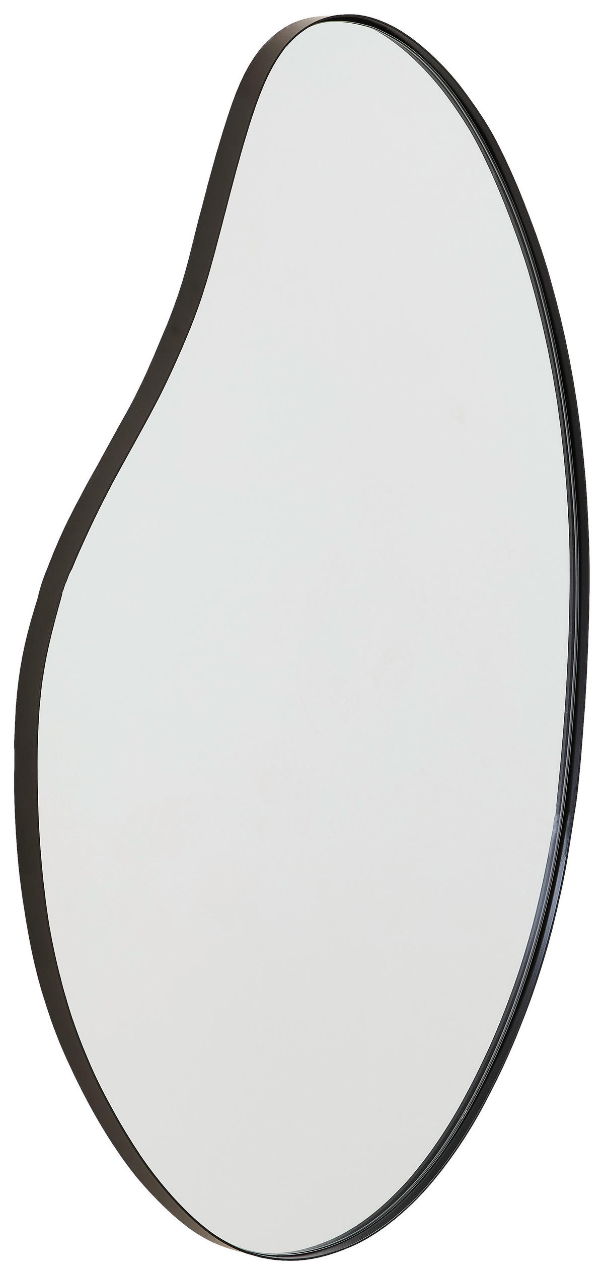 WANDSPIEGEL 52/87/2.5 cm    in oval  - Schwarz, Design, Glas/Holzwerkstoff (52/87/2.5cm) - MID.YOU