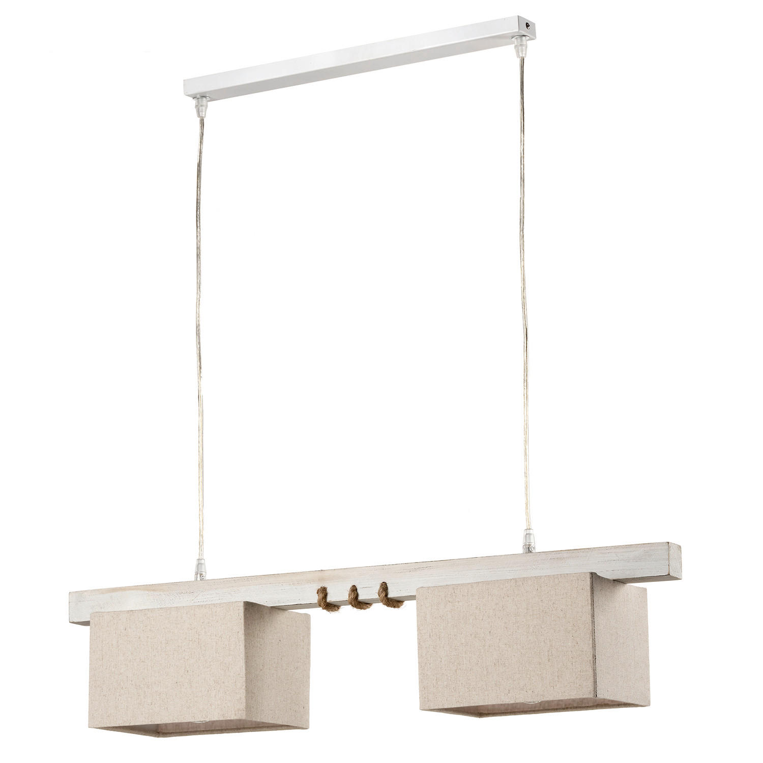 HÄNGELEUCHTE 80/15/100 cm   - Beige, Natur, Holz/Textil (80/15/100cm)