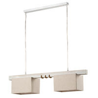 HÄNGELEUCHTE 80/15/100 cm   - Beige, Natur, Holz/Textil (80/15/100cm)