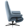 RELAXSESSEL in Leder Blau  - Blau/Beige, Design, Leder/Metall (92/79/82cm) - Dieter Knoll