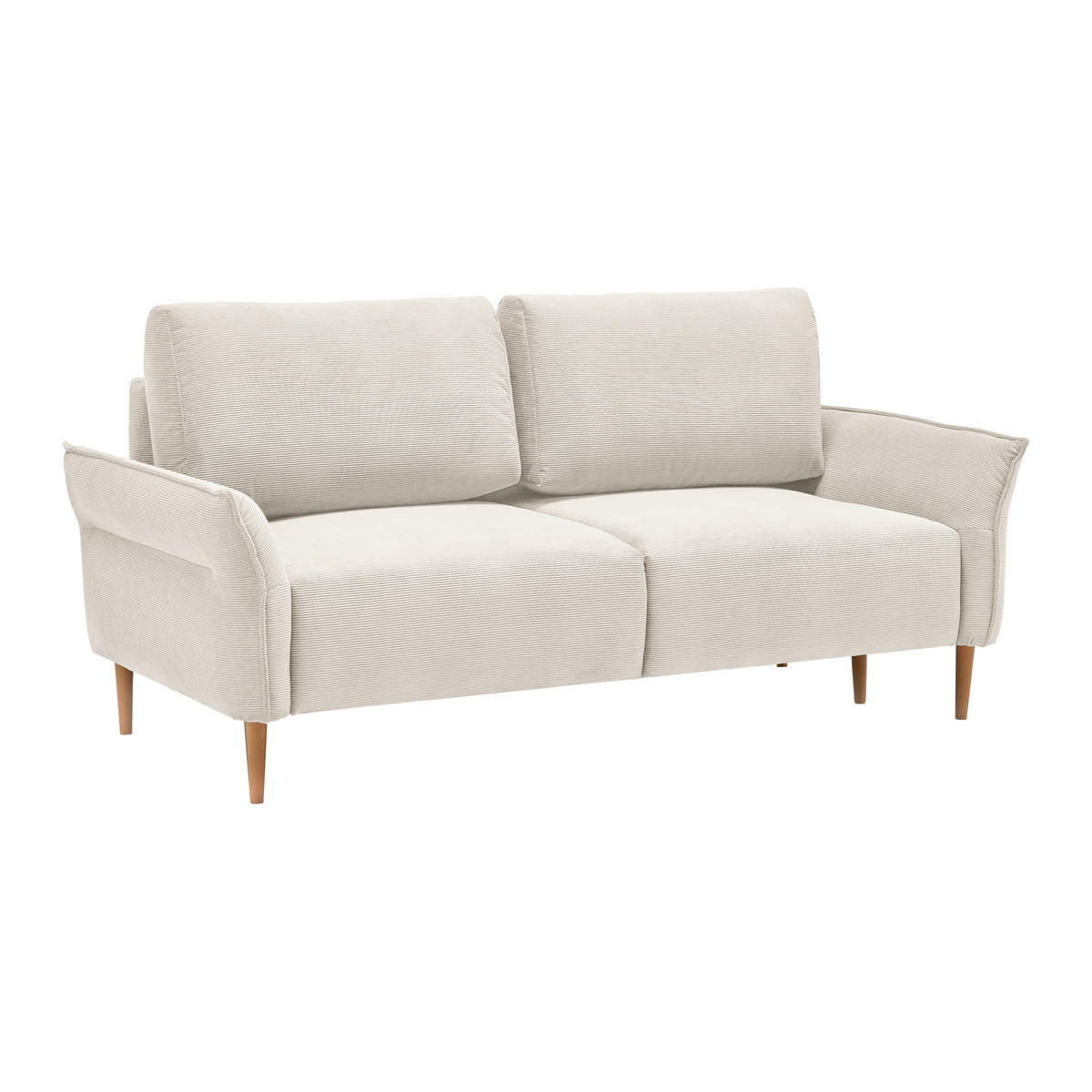 3-SITZER-SOFA Cord Beige  - Beige/Naturfarben, Modern, Holz/Textil (183/85/92cm) - MID.YOU