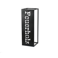 KAMINHOLZREGAL 24/70/24 cm  Metall  - Schwarz, LIFESTYLE, Metall (24/70/24cm)