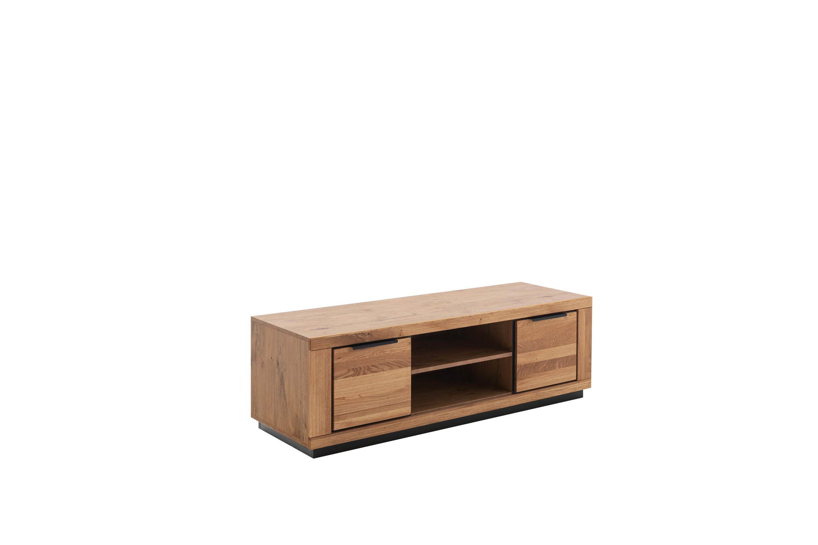 LOWBOARD  163/52/54 cm  stehend  - Wildeiche/Schwarz, Design, Holz/Holzwerkstoff (163/52/54cm) - MID.YOU