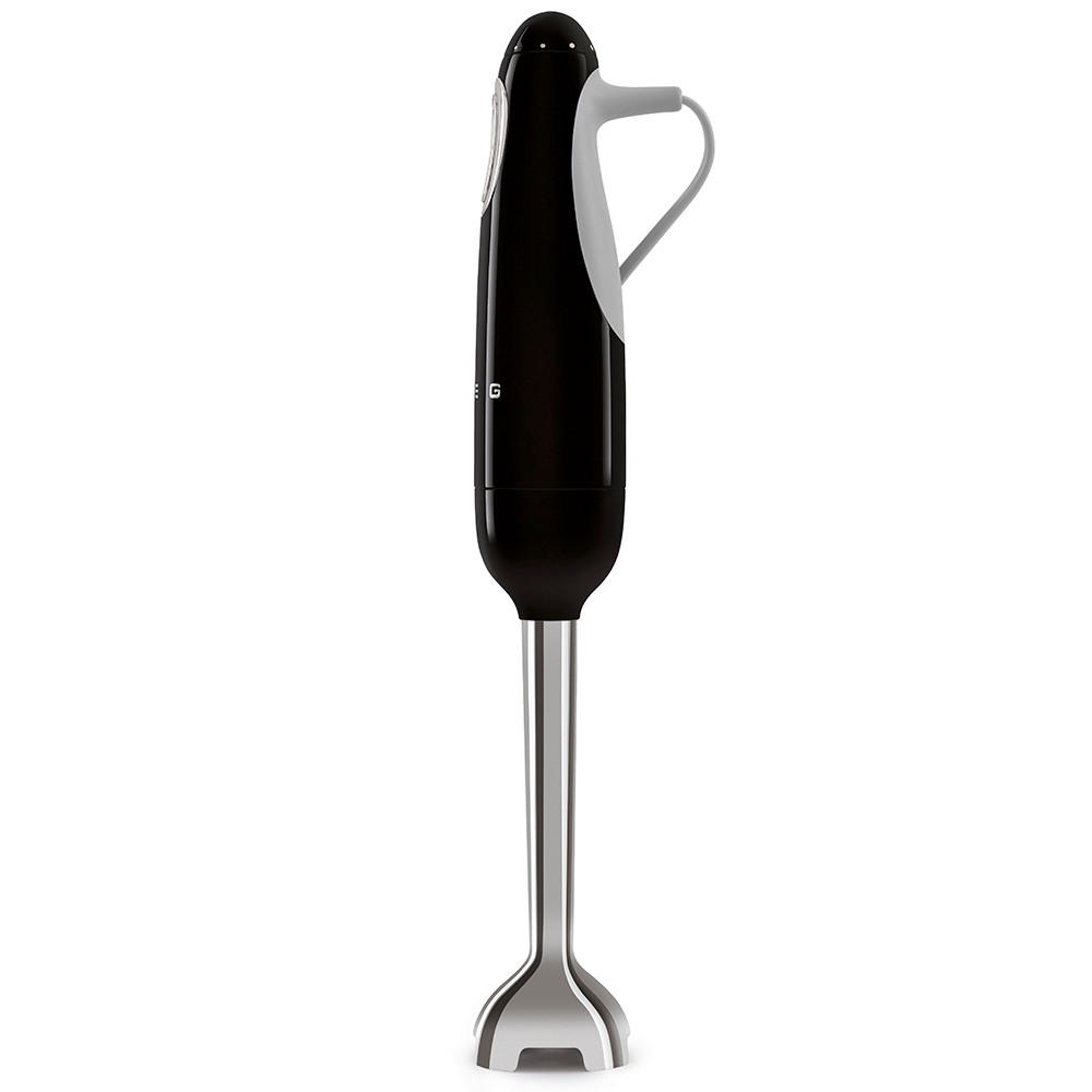 STABMIXER-SET 50's Style 4-teilig  - Schwarz Hochglanz, Trend, Kunststoff (6.5/41.4/6.5cm) - SMEG
