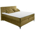 BOXSPRINGBETT 180/200 cm,  in Olivgrün  - Schwarz/Olivgrün, Design, Holzwerkstoff/Kunststoff (180/200cm) - Xora