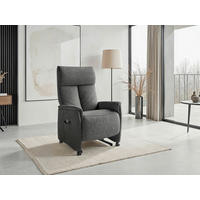 RELAXSESSEL in Textil Dunkelgrau  - Dunkelgrau/Schwarz, Basics, Kunststoff/Textil (76/114/84cm) - Sit & More