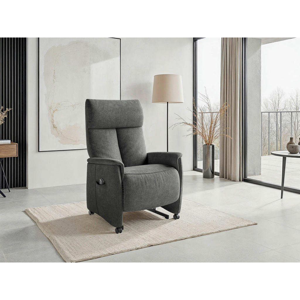Sit & More RELAXAČNÉ KRESLO, textil, tmavosivá