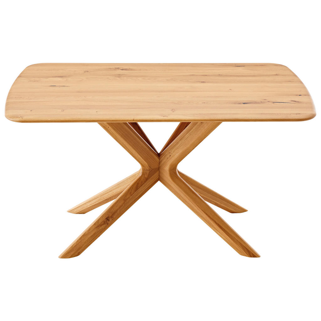 Thumbnail - Koinor Esstisch, Wildeiche, Holz, Wildeiche, massiv, X-Form, 90x76x140 cm, Dgm, in verschiedenen Größen erhältlich, Holz...