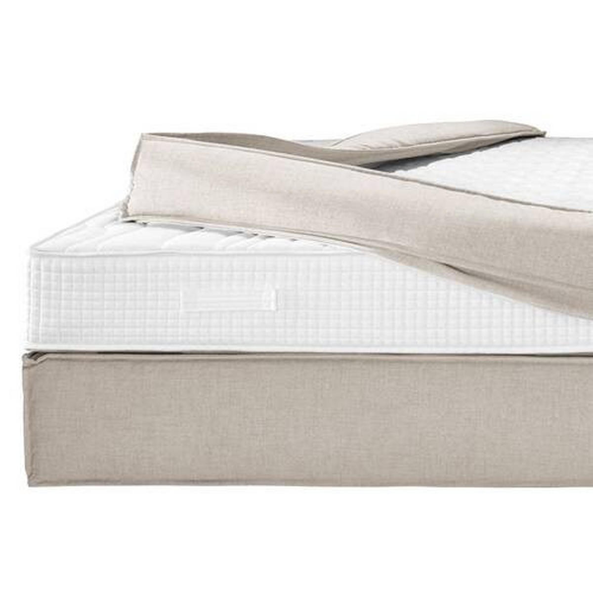 BOXSPRINGBETT 180/200 cm  in Beige  - Beige, Design, Textil (180/200cm) - home24