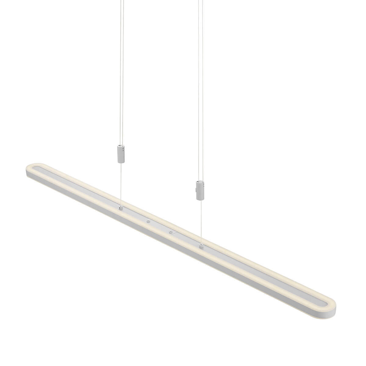 LED-HÄNGELEUCHTE Charli 126/4,5/150 cm   - Weiß, Design, Metall (126/4,5/150cm) - Hell