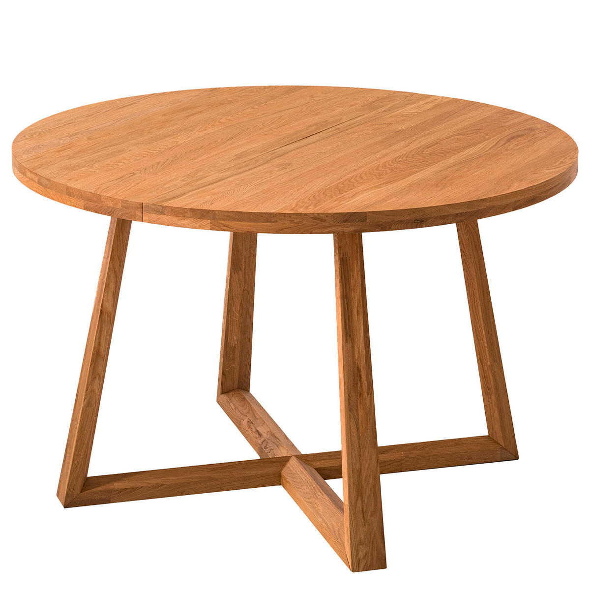 ESSTISCH in Holz 120-160/120/75 cm  - Wildeiche, Natur, Holz (120-160/120/75cm) - home24