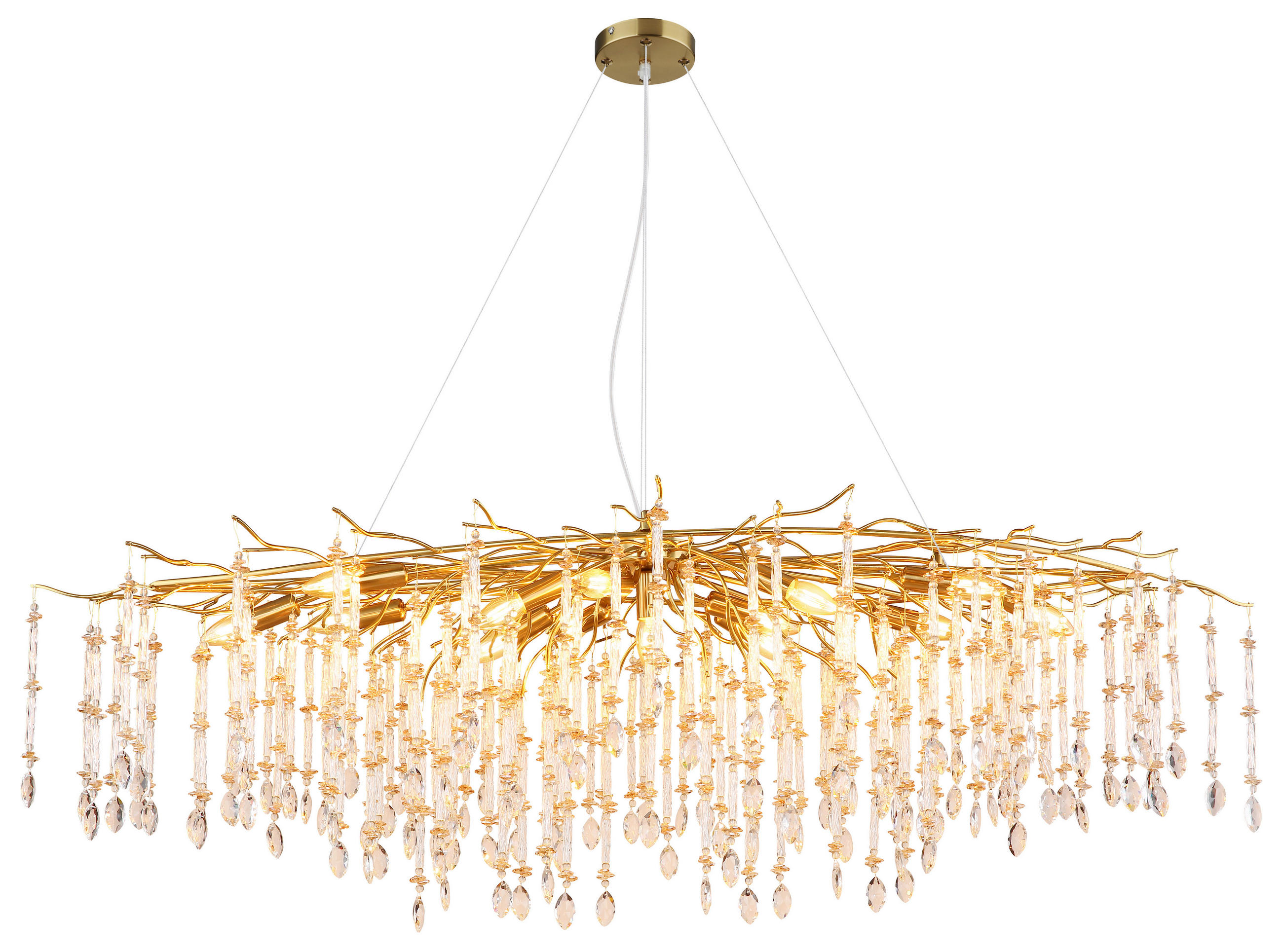 HÄNGELEUCHTE 150/60/120 cm  - Klar/Transparent, KONVENTIONELL, Glas/Kunststoff (150/60/120cm) - Globo