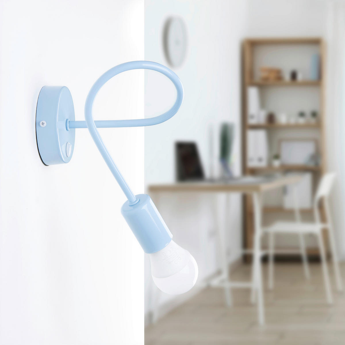 KINDERWANDLEUCHTE Oxford 20/20/24 cm  - Pastellblau, Design, Metall (20/20/24cm)