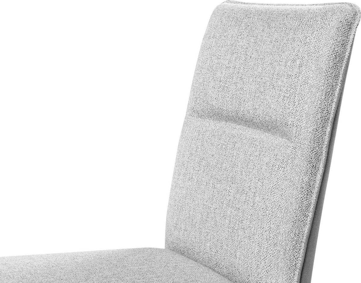 STUHL Webstoff Hellgrau, Beige Buche vollmassiv  - Beige/Hellgrau, KONVENTIONELL, Holz/Textil (46/?93/61cm) - Novel