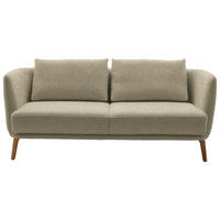 2,5-SITZER  in Flachgewebe Sandfarben  - Sandfarben/Eichefarben, Design, Holz/Textil (190/71/91cm) - Schöner Wohnen