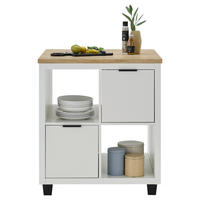 KÜCHENINSEL 82/91/82 cm  in Weiß, Eiche Artisan  - Schwarz/Weiß, Design, Holzwerkstoff/Kunststoff (82/91/82cm) - MID.YOU