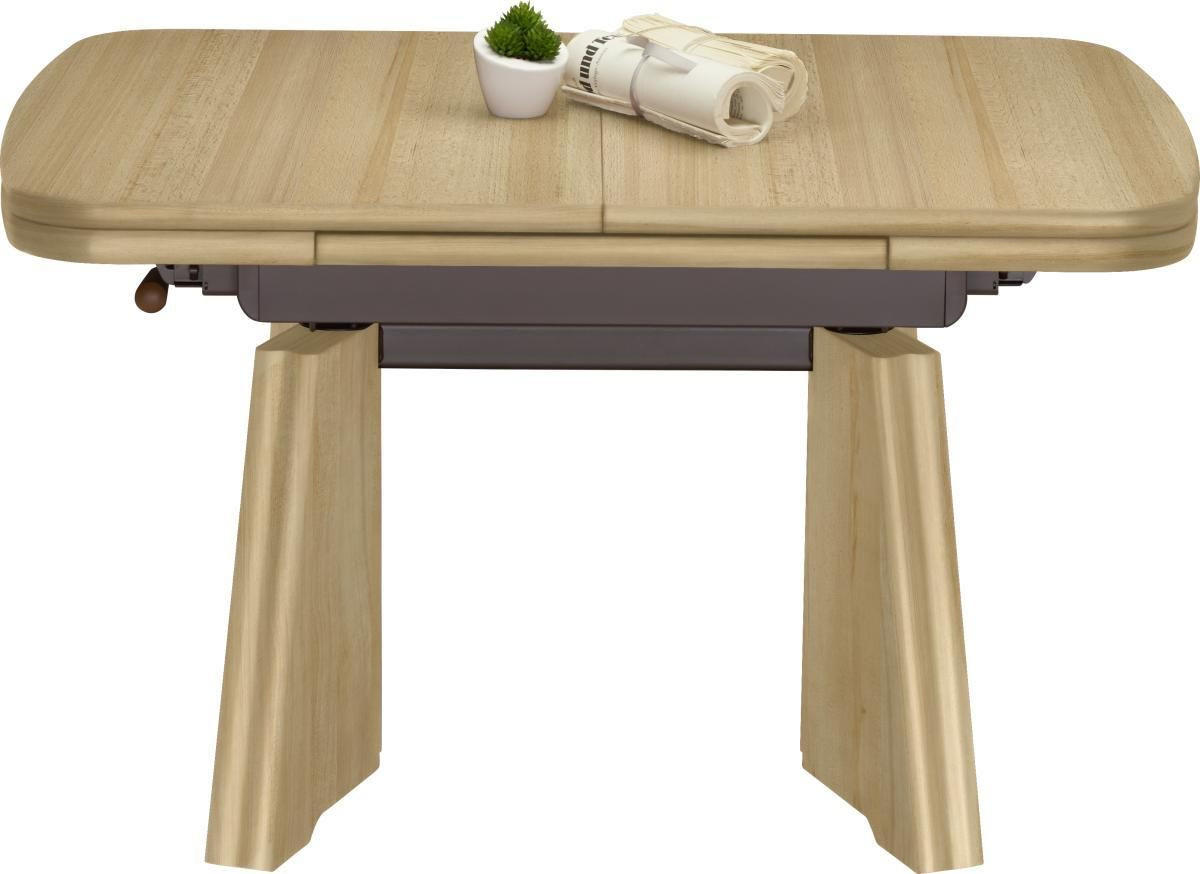 COUCHTISCH Buche furniert 90-131/65/56-75 cm rechteckig Buchefarben  - Buchefarben, KONVENTIONELL, Holzwerkstoff/Metall (90-131/65/56-75cm) - Venda