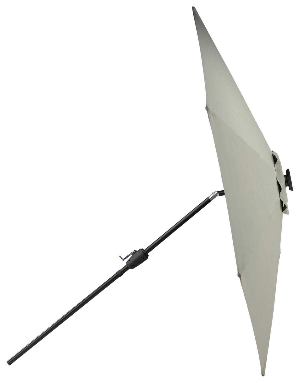 SONNENSCHIRM 270 cm  - Schwarz/Grau, KONVENTIONELL (270/241/270cm) - Gardenson