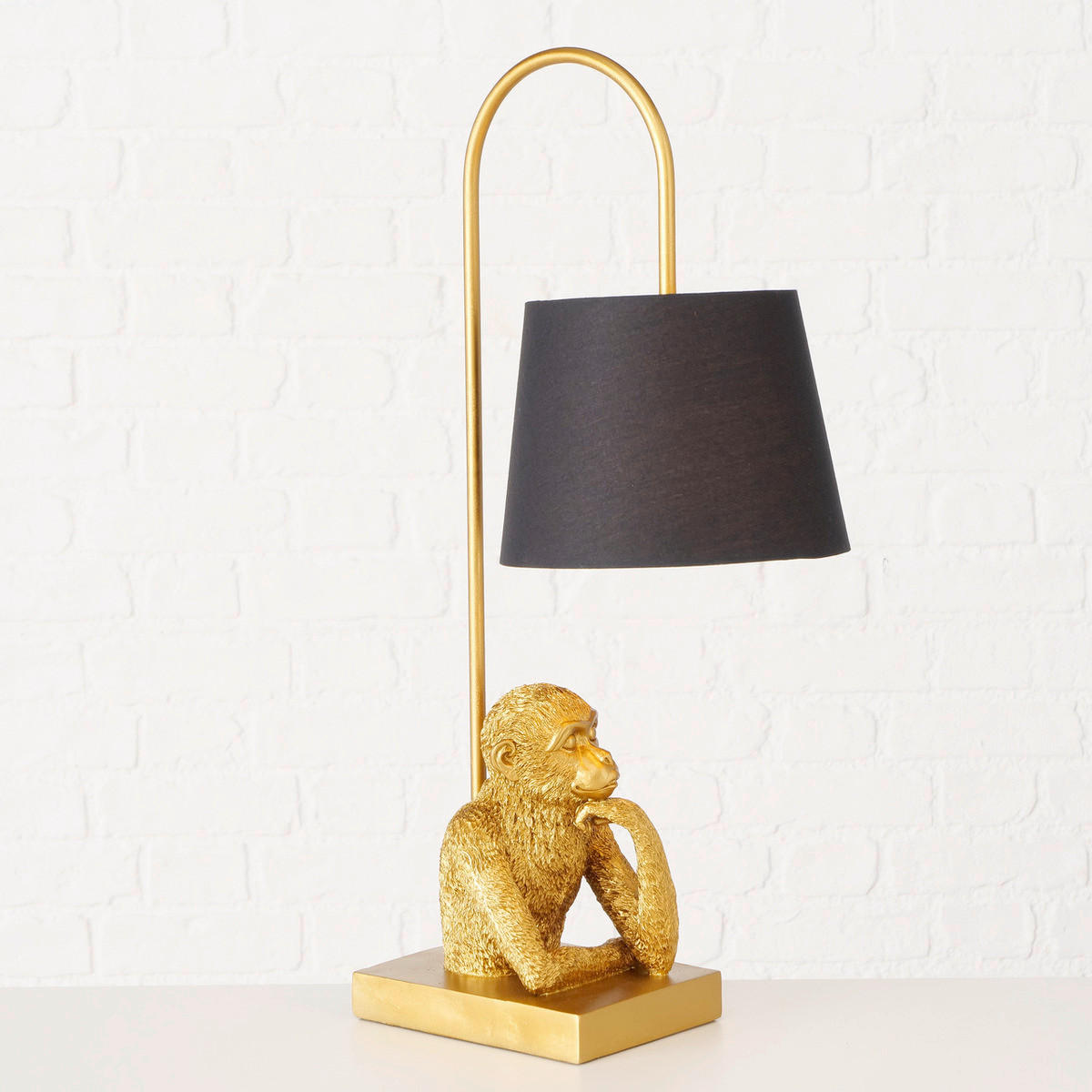 NAMIZNA SVETILKA     30/19/58 cm          - zlate barve/črna, Trend, umetna masa/tekstil (30/19/58cm)