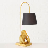 NAMIZNA SVETILKA     30/19/58 cm          - zlate barve/črna, Trend, umetna masa/tekstil (30/19/58cm)