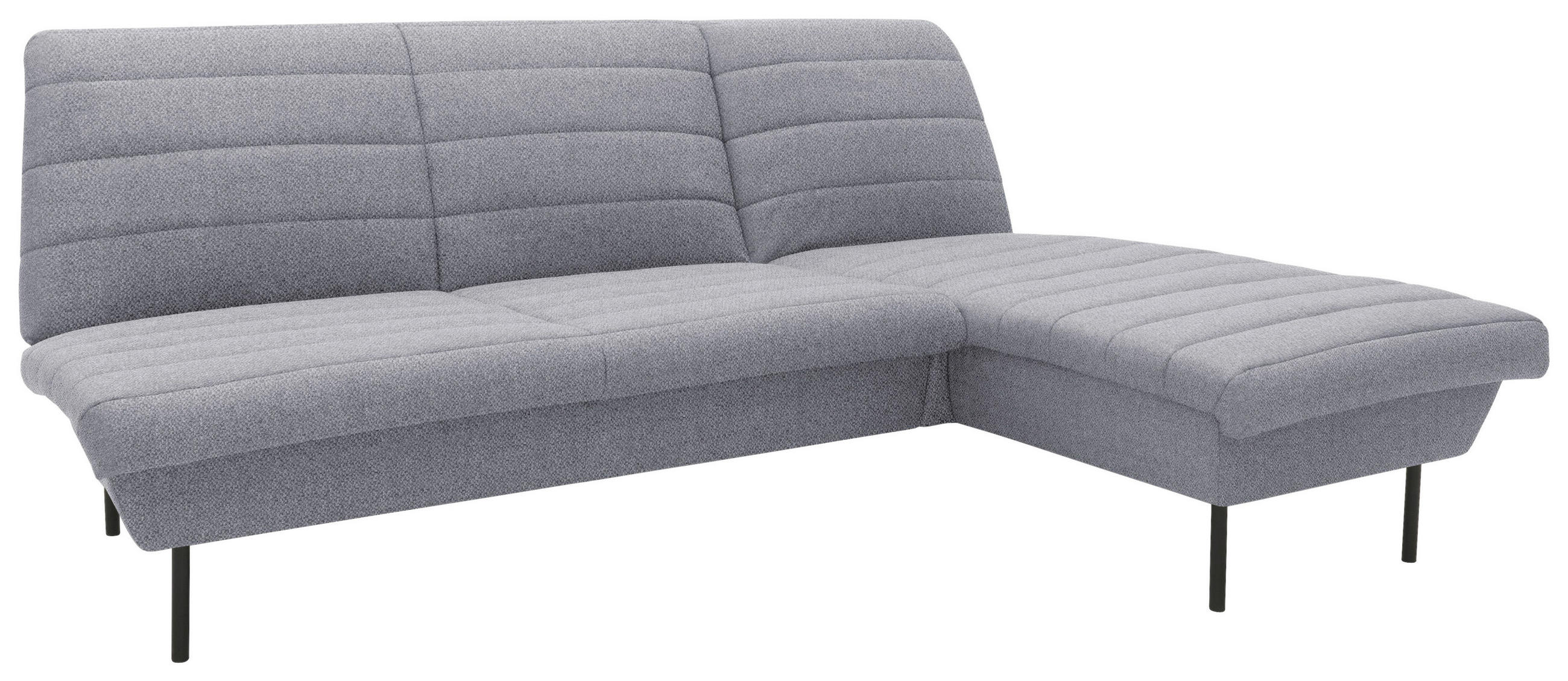 ECKSOFA in Webstoff Grau, Hellblau 214/168 cm - Schwarz/Grau, Design, Textil/Metall (214/168cm) - LOOKS by W.Joop