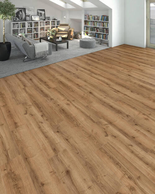 DESIGNBODEN Living by HARO Designboden PowerStar  per  m² - Eichefarben, Basics, Holzwerkstoff (19.3/128.2cm) - Living by HARO