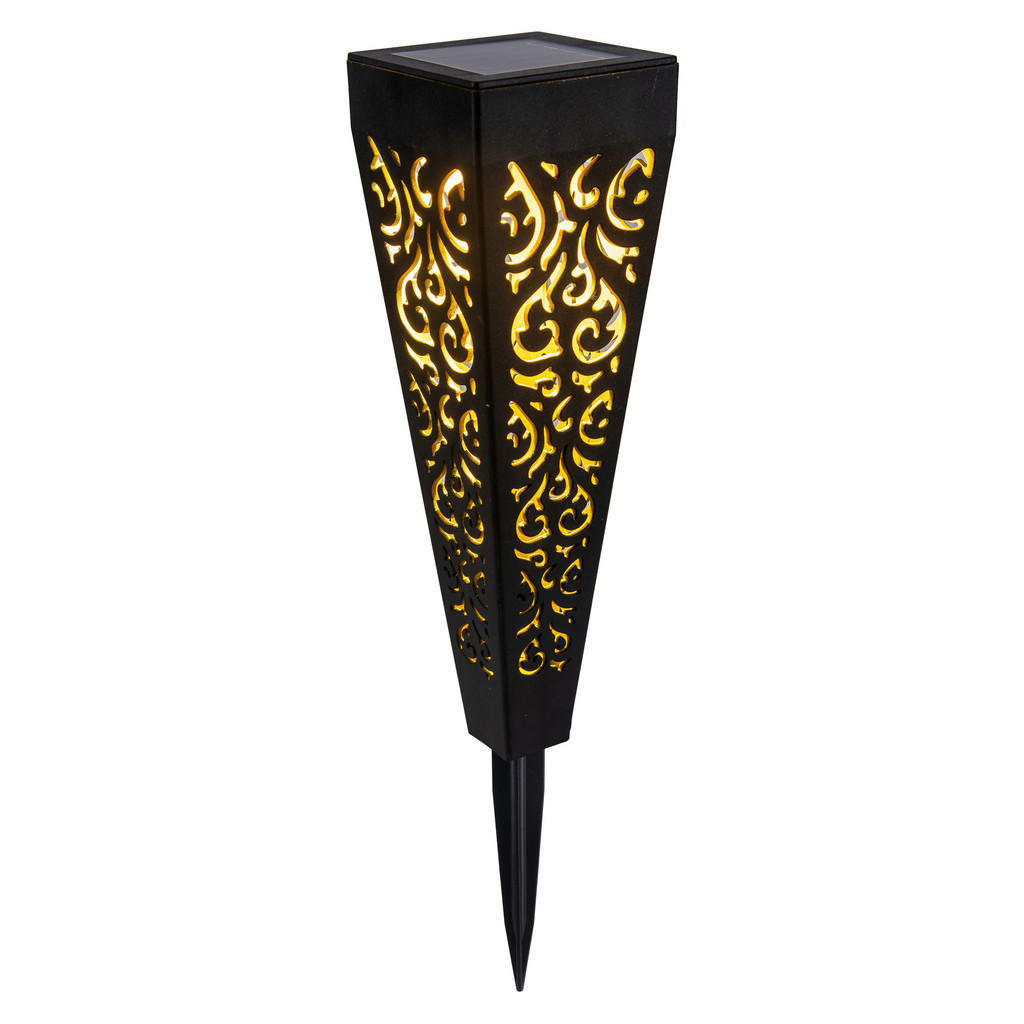 Solarleuchte mit Erdspieß Schwarz Yara H: 33cm