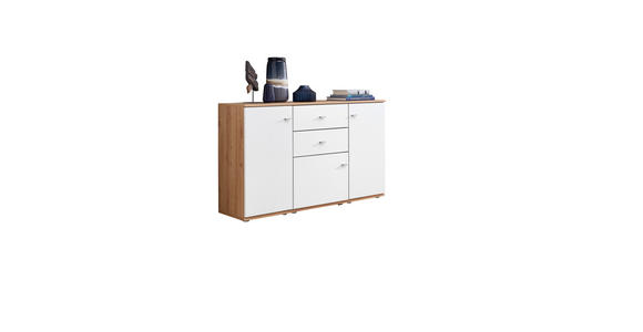 SIDEBOARD Weiß, Alteiche  150/90/40 cm  - Alteiche/Schwarz, KONVENTIONELL, Holzwerkstoff/Kunststoff (150/90/40cm) - Venda