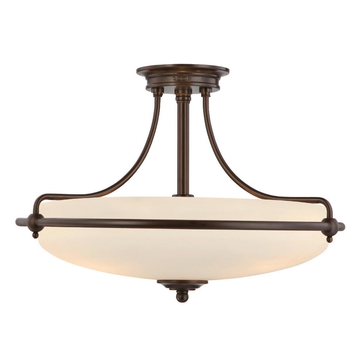 DECKENLEUCHTE  53.3/35.6 cm    - Dunkelbraun/Bronzefarben, Romantik / Landhaus, Glas/Metall (53.3/35.6cm) - Elstead Lighting