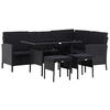 DINING-LOUNGESET  - Schwarz, KONVENTIONELL, Kunststoff - Gardenson