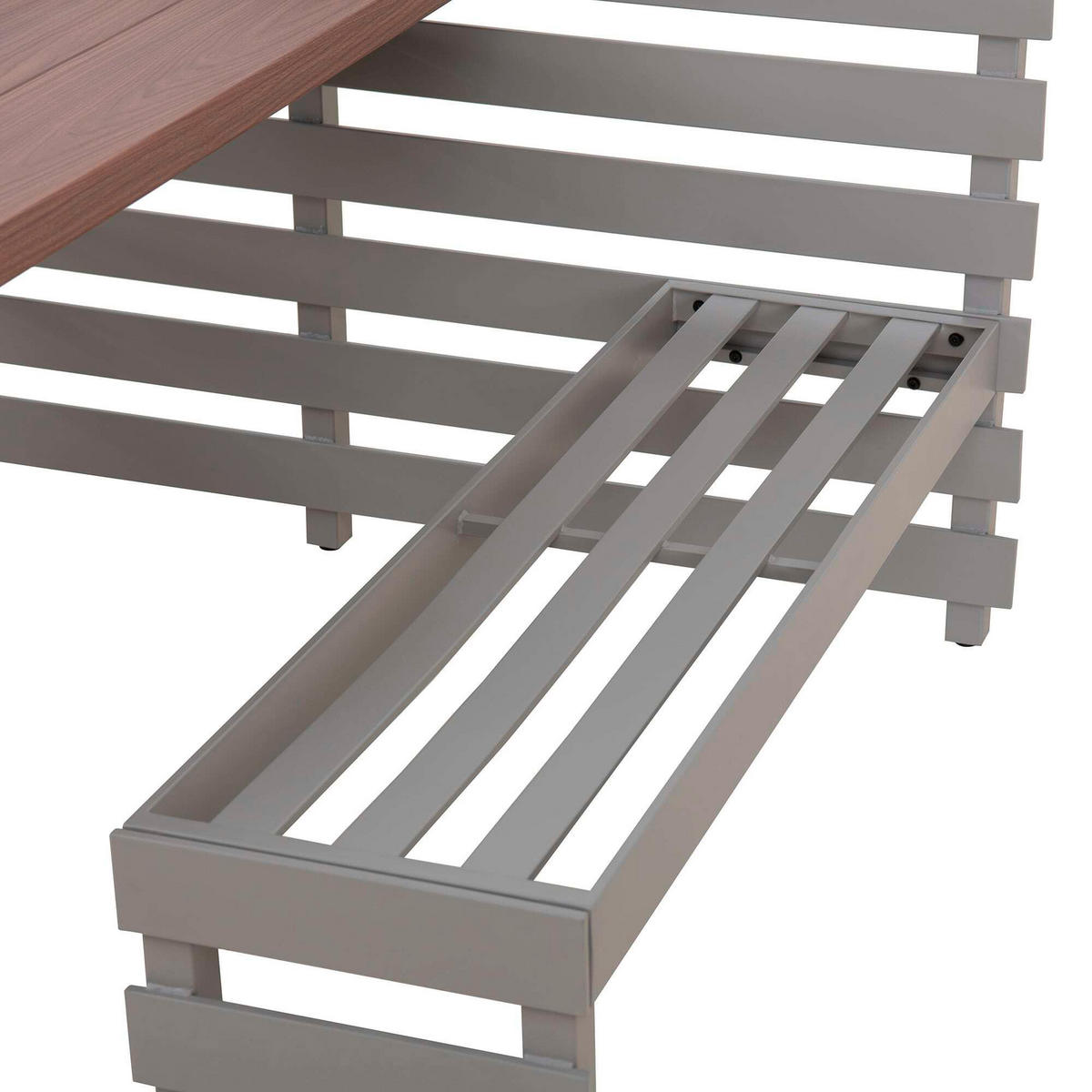 GARTENSET  - Hellbraun/Beige, Basics, Textil/Metall (126/86/157cm) - Modante