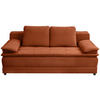 SCHLAFSOFA  mit Liegefunktion Webstoff Rostfarben  - Rostfarben/Schwarz, MODERN, Kunststoff/Textil (202/73-92/105cm) - MID.YOU