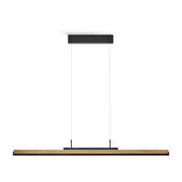 LED-HÄNGELEUCHTE Arian 120/3/20-150 cm  - Schwarz, Natur, Metall (120/3/20-150cm)