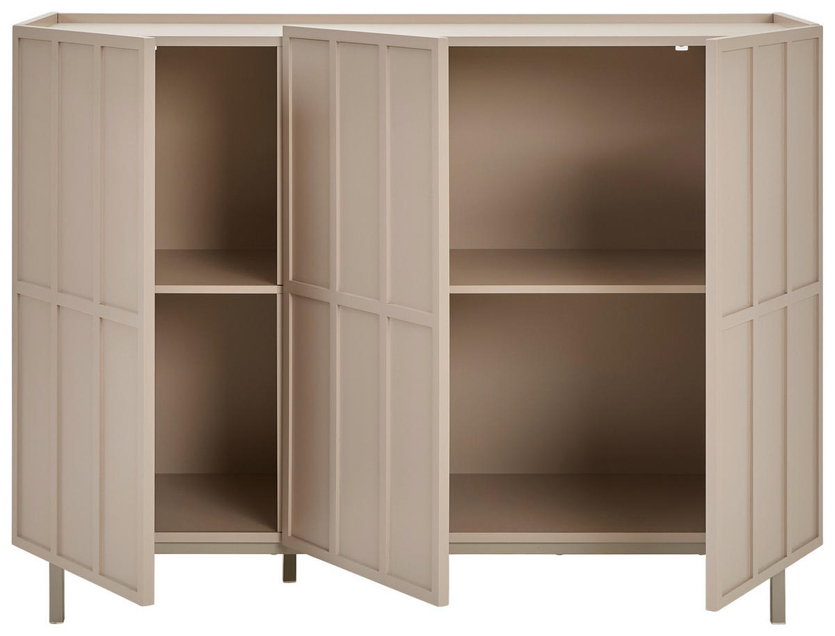 SIDEBOARD  in 120/89/40 cm  - Braun, Design, Holzwerkstoff/Metall (120/89/40cm) - Livetastic