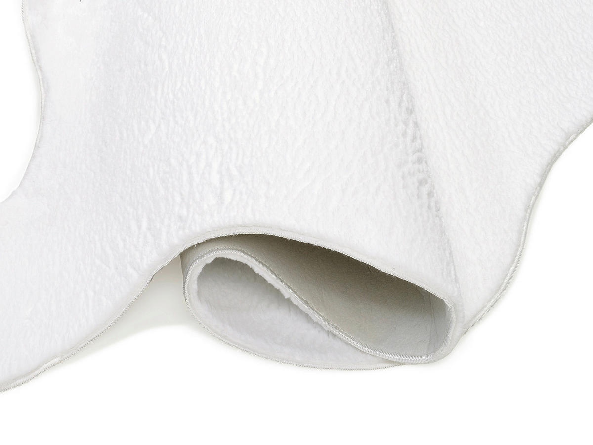 FELLTEPPICH 60/90 cm Blana Weiß Tierform  - Weiß, Basics, Textil (60/90cm) - Novel